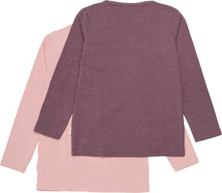 Actual product image Minymo Kid's Basic 34 -T-shirt L/S (2-pack) (122)
