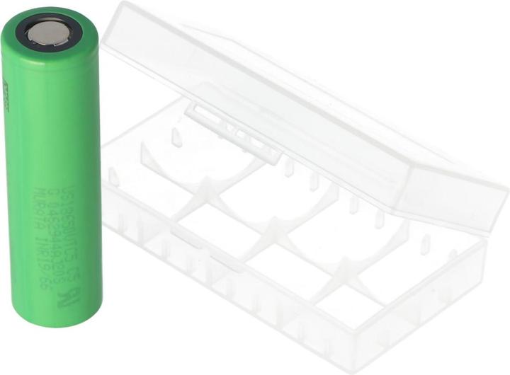 Actual product image Sony Battery US18650VTC5 maximum 30A current output (flat top) incl. battery protection box (1 pcs., 2600 mAh)