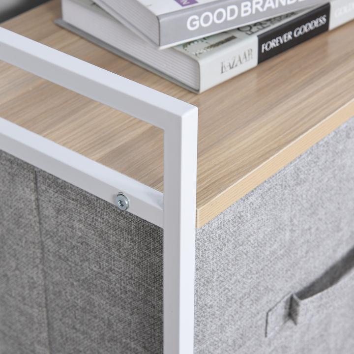 Image du produit Homcom Commode en tissu avec 5 tiroirs en tissu (83 x 29 x 77 cm)