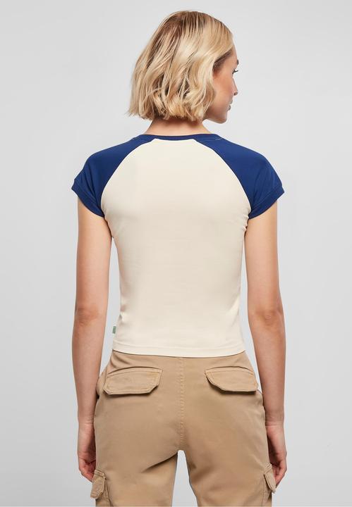 Immagine prodotto Urban Classics Maglietta da baseball da donna biologica elasticizzata corta e retrò (5XL)