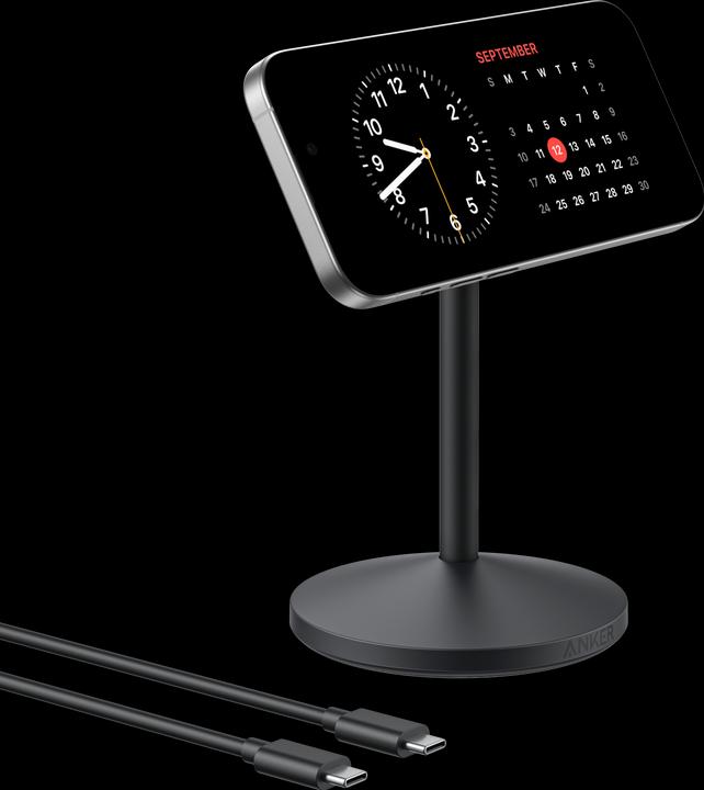 Actual product image Anker MagGo Wireless Charger Stand black (15 W)