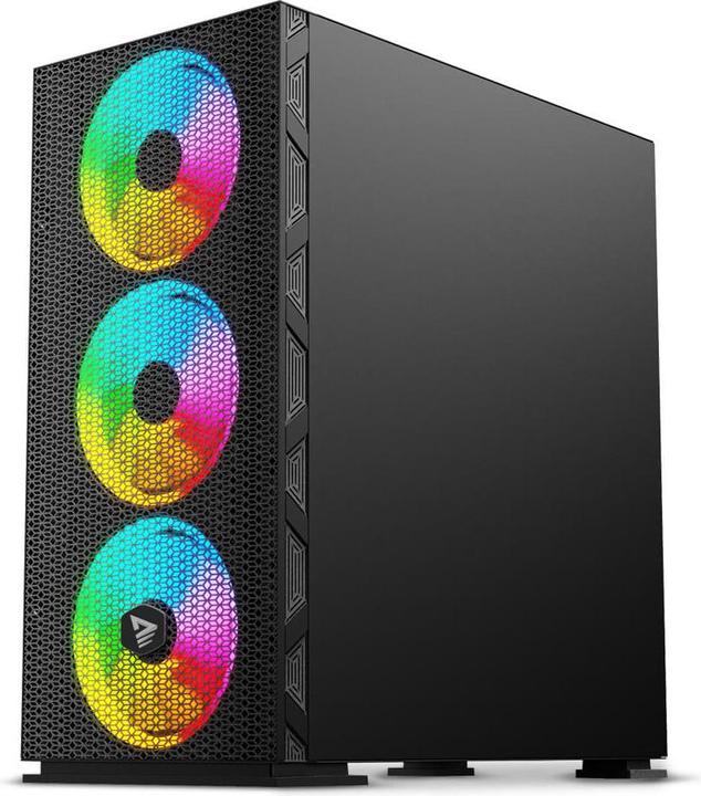 Savio PC Case Raptor X1 ARGB Glass/Mesh Black (ITX, ATX, Mini-ATX)