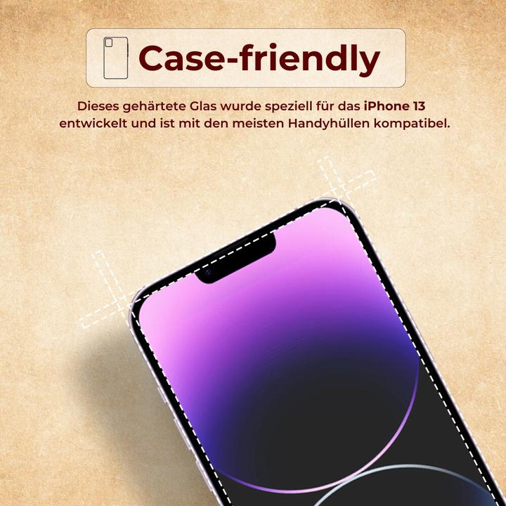 Produktbild Protectorking 3x echtes Tempered 9H Panzerhartglas 3D KLAR (3 Stück, Apple iPhone 13)