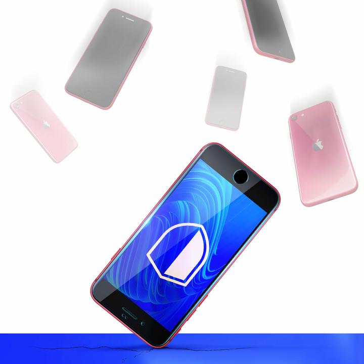 Actual product image 3MK NeoGlass for iPhone SE 2020 black frame (1 Piece, Apple iPhone SE)