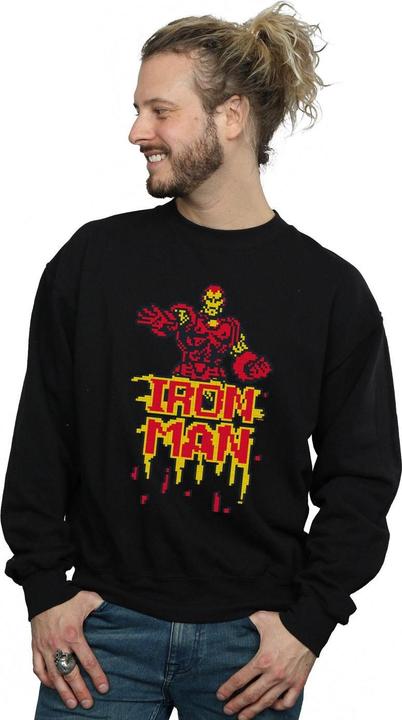 Actual product image Mens Iron Man Pixelated Sweatshirt (L)