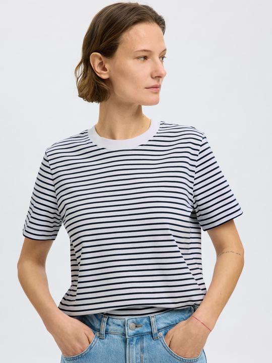 Actual product image Selected Femme Slfessential Ss Striped Boxy Tee Noos (XS)