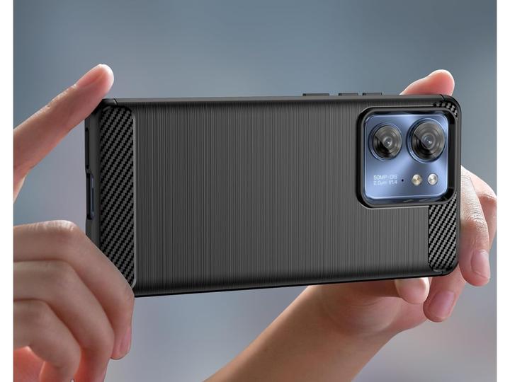 Actual product image Screenguard Motorola Edge 40 Cover Carbon Brushed Soft TPU (Motorola Edge 40)