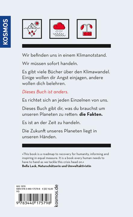 Immagine prodotto Kosmos Erste Hilfe für die Erde (Tedesco, Mark Maslin, 2022)