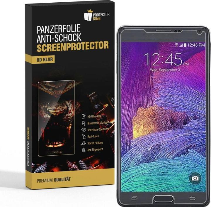 Produktbild Protectorking 4x Panzerfolie Anti-Shock HD Klar (4 Stück, Samsung Galaxy Note 4)