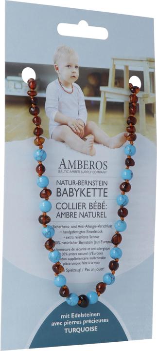 Produktbild Amberos Natur Bernsteinkette (Bernstein, 32 cm)