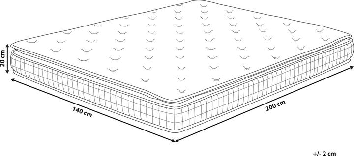 Actual product image Beliani Charm (140 x 200, Foam core)