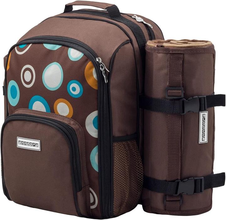 Produktbild Anndora Picknickrucksack für 2 Personen, Retro Braun