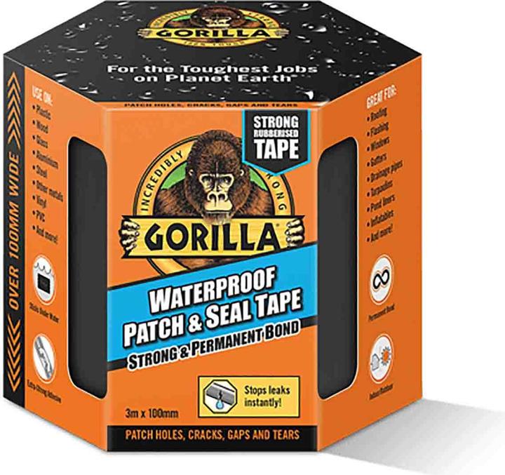 Actual product image Gorilla 3044720 Armor Tape, PE Adhesive Tape Black, 0.86mm x 100mm x 3m (100 mm)