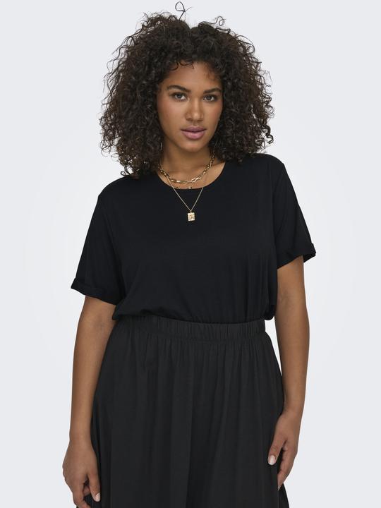 Actual product image Only Regular fit Round neck Folded cuffs T-shirt T-shirt (XL)