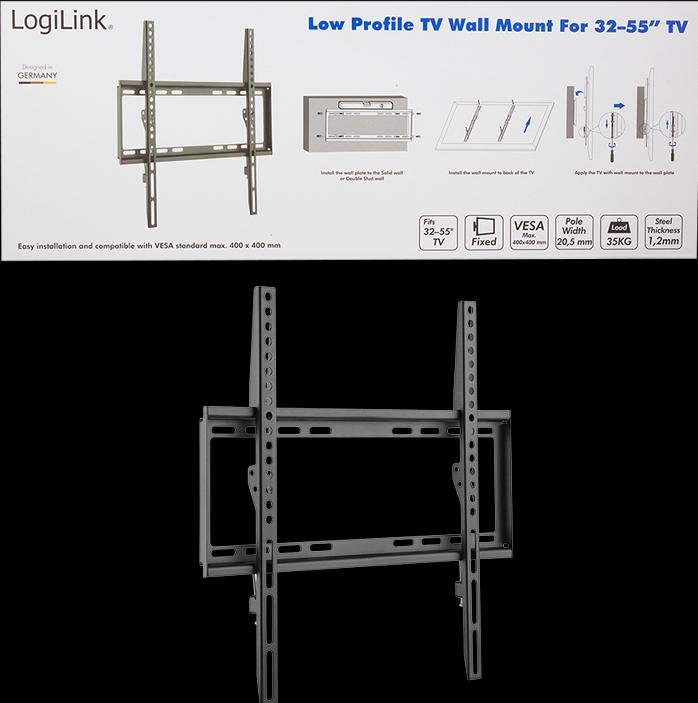 Produktbild LogiLink TV Wandhalterung (Wand, 55", 35 kg)