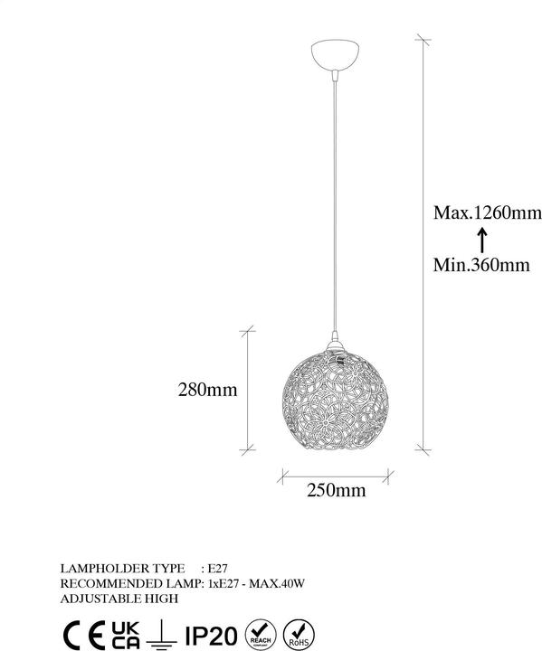 Actual product image Opviq Ariel (E27)