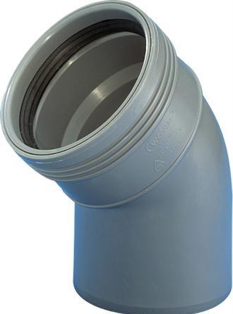 Image du produit Wavin PP Courbure 45 degrés Ø 110 mm gris