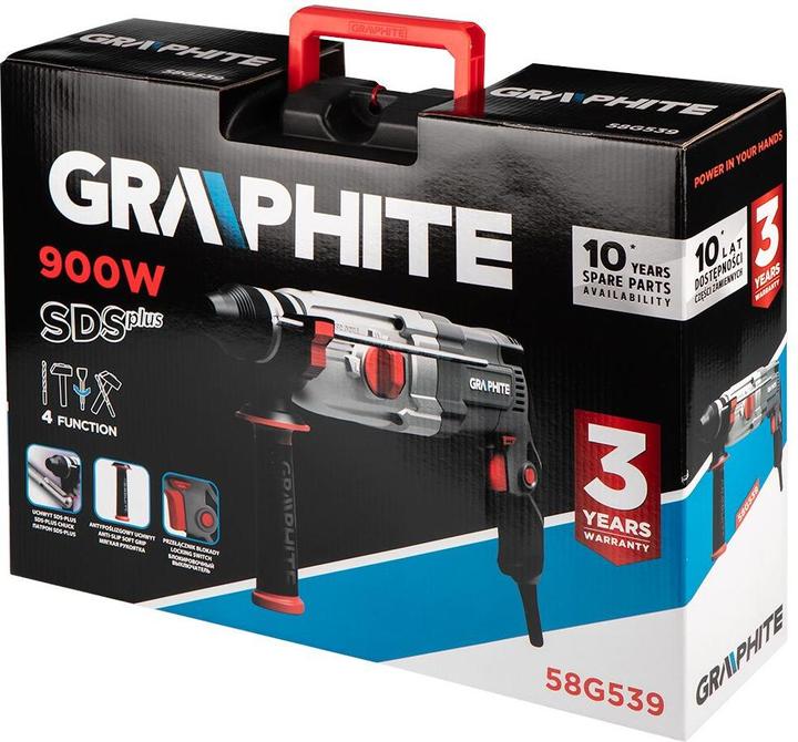 Immagine prodotto No Name Valigetta per trapano a percussione SDS+ 900W (Corrente elettrica)
