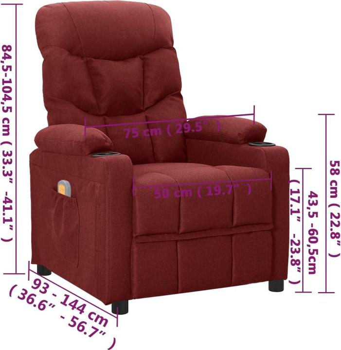 Actual product image VidaXL Elektrischer Massagesessel