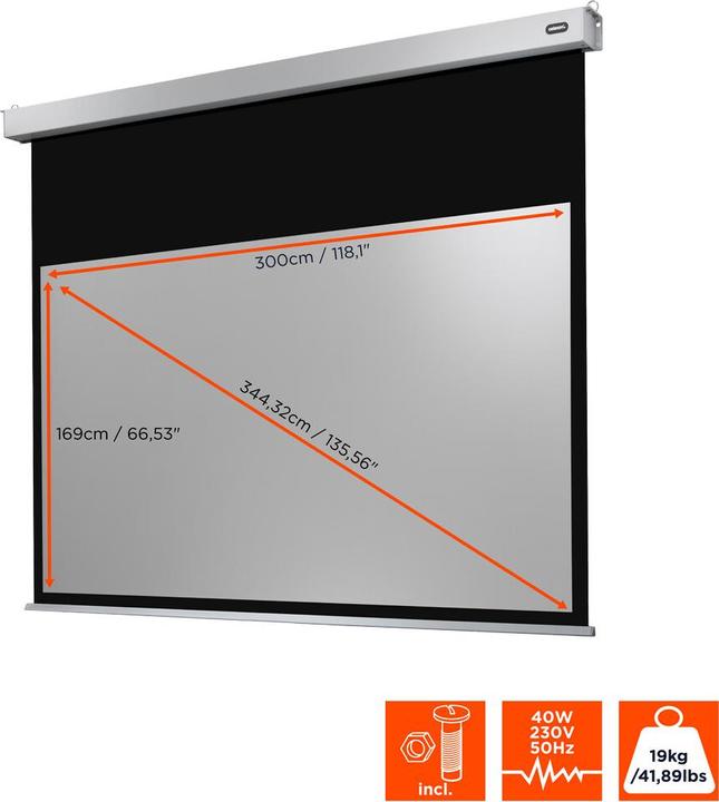 Actual product image Celexon Motor Professional Plus (136", 16:9)