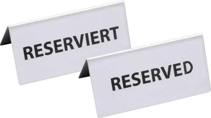 Contacto Table sign RESERVED, width, height