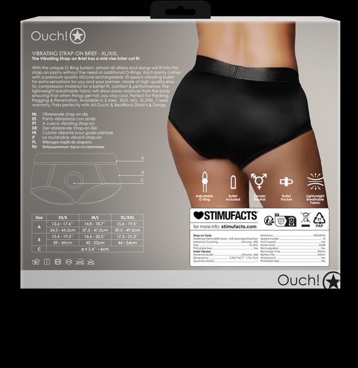 Image du produit Ouch! Vibrating Strap-on Brief - XL/XXL
