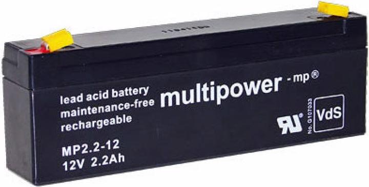Actual product image Multipower Akku MP2.2-12 Blei Akku, 4,8mm Faston Stecker MP2,2-12 (12 V, 2.20 Ah)