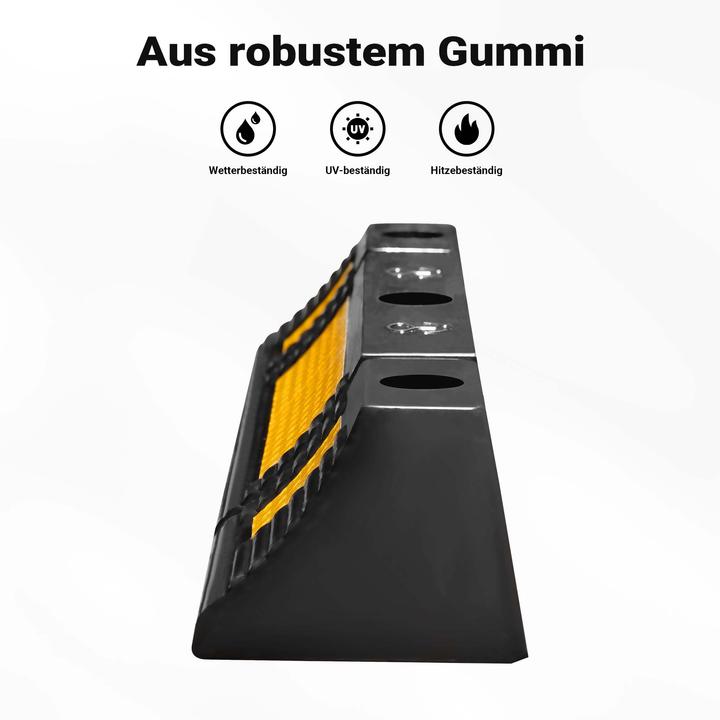 Immagine prodotto Wiltec Radstopper 60x12x8cm 2x Einparkhilfe Gummi Anfahrschutz Parkhilfe Garage