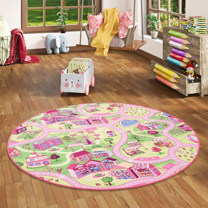 Produktbild Snapstyle Kinder Spiel Teppich Girls Village (160 x 160 cm)