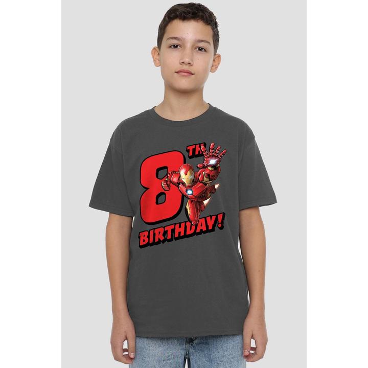 Actual product image Iron Man Childrens/Kids 8th Birthday T-Shirt (104)