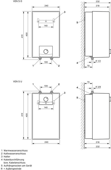 Productafbeelding Vaillant Ven 5/7 U pl