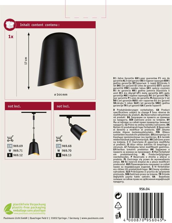 Produktbild Paulmann URail Lampenschirm Alvaro
