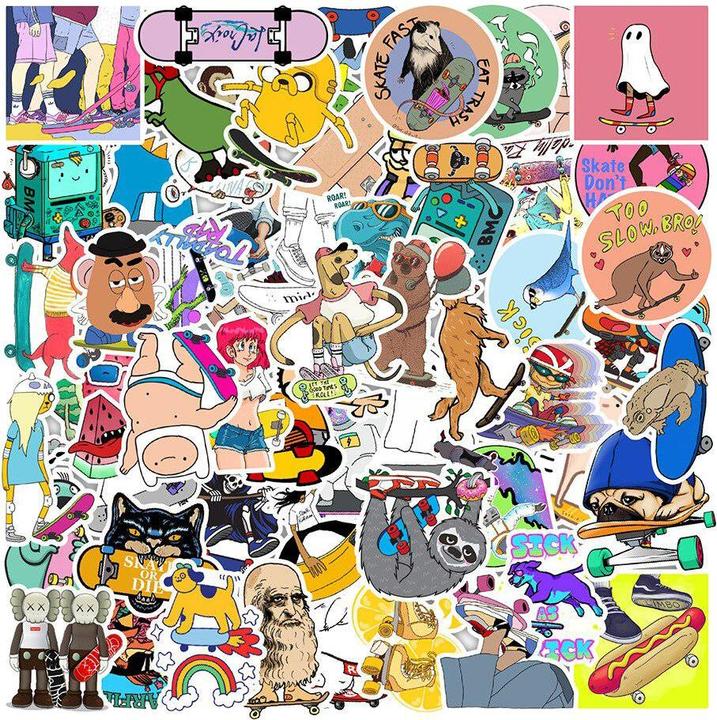 Image du produit JTI Mega-Pack d'autocollants - Skateboard