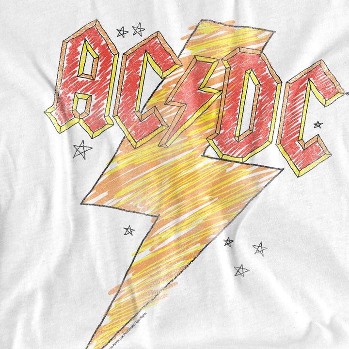Actual product image AC/DC Mens Sketch Bolt T-Shirt (XXL)