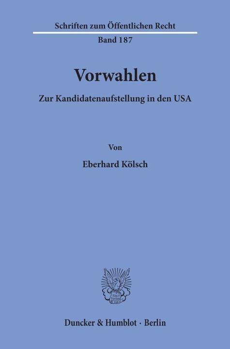 Produktbild Vorwahlen. (Eberhard Kölsch, 1972)