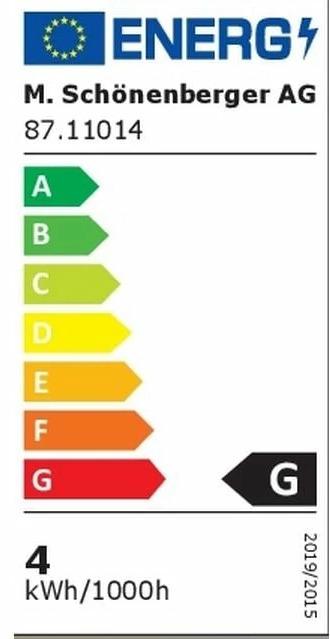Energie-Label Illurbana Glow Smile stehend (E27, 4 W, 300 lm, 1 x, G)