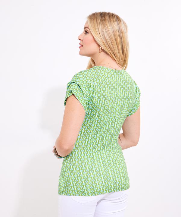 Image du produit Joe Browns Retro Geo Print Zip Neck Top (46)