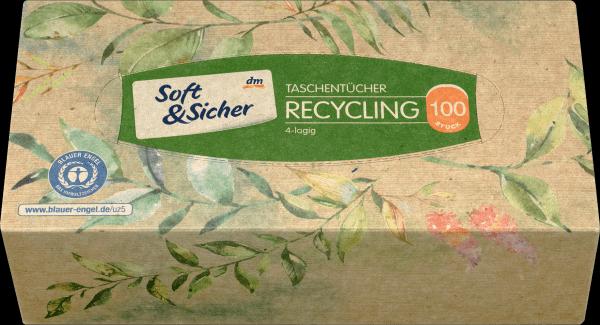 dm Soft&Sicher Taschentücher Box Recycling