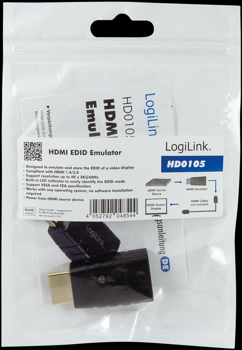 Actual product image LogiLink HDMI EDID Emulator (HDMI, 4.50 cm)