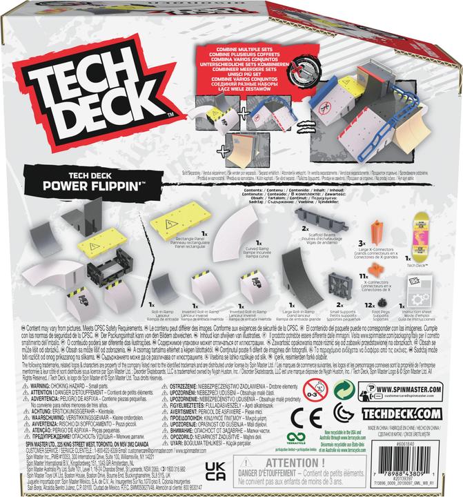 Produktbild Tech Deck X-Connect Starter-Set - Power Flippin' Rampenset mit authentischem Fingerboard und Zubehör (Multilingual)