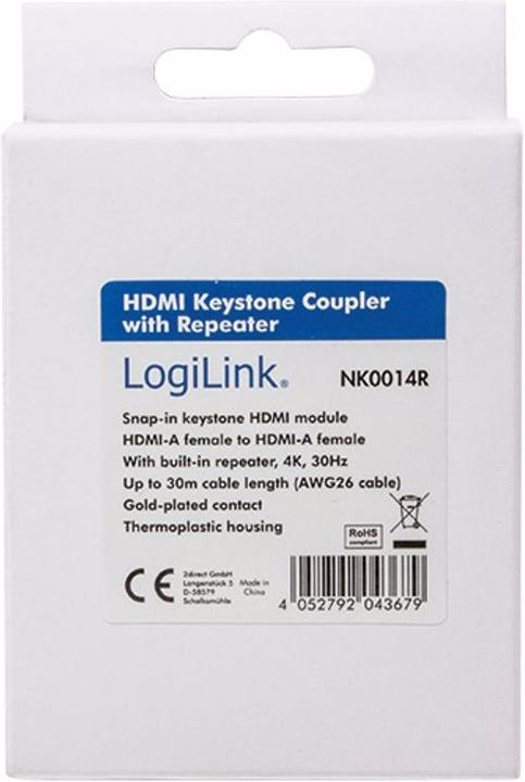 Produktbild LogiLink Keystone Verbinder HDMI (Extender)