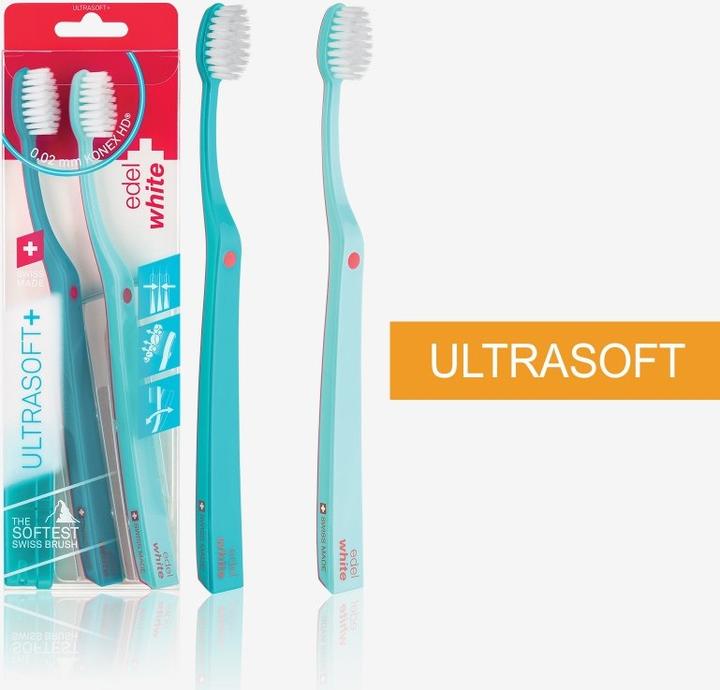 Produktbild Edel + White Duo Flosserbrush Ultrasoft Zahnbürste (Extra weich, 2 x)