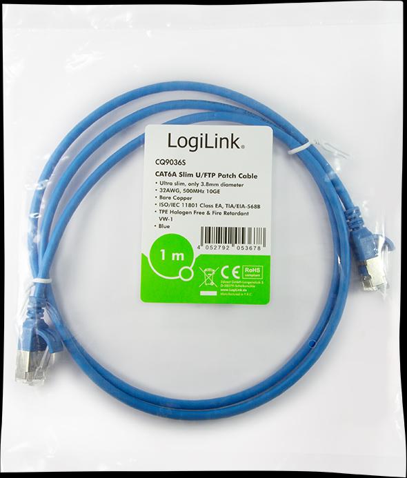 Actual product image LogiLink Network cable (STP, CAT6a, 0.50 m)