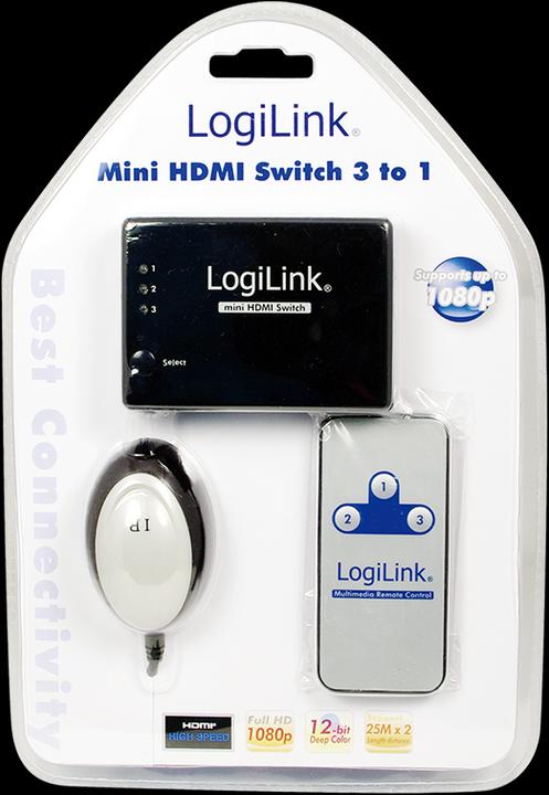 Produktbild LogiLink HDMI 3-Port mit Verstärker