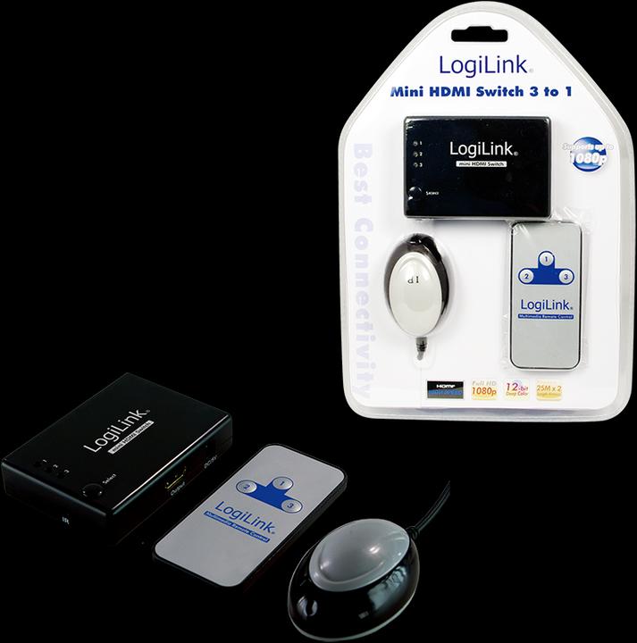 Produktbild LogiLink HDMI 3-Port mit Verstärker