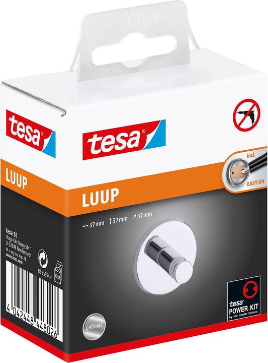 Actual product image tesa LUUP towel hook incl. adhesive solution without drilling