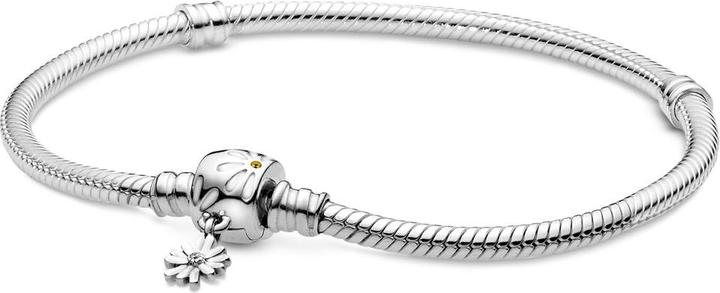Produktbild Pandora Snake Chain Daisy Clasp Armband (21 cm, Silber, Emaille)