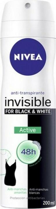 Produktbild NIVEA BLACK & WHITE INVISIBLE ACTIVE deo vapo 200 ml (Spray, 200 ml)