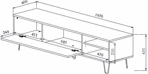 Produktbild Temahome Aero (165 x 40 x 43.5 cm)