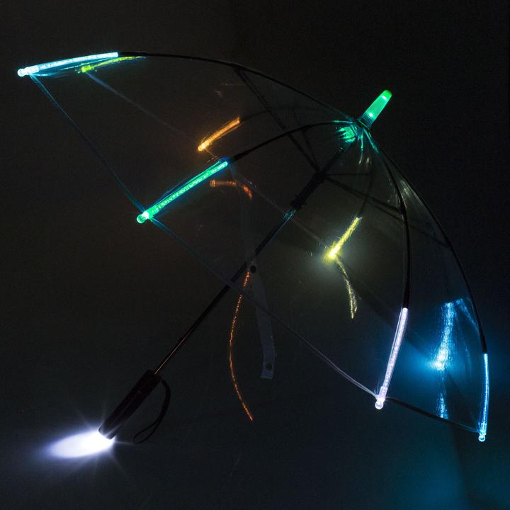 Produktbild Out of the blue 2er-Set LED Regenschirm, transparent, 10 Farbwechsel LED
